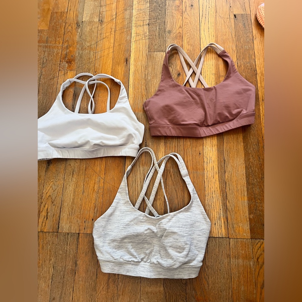 Lululemon set of 3 Energy bras